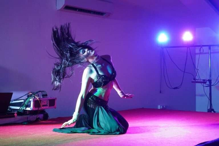 Elegant belly dancer captivating the audience at Tito’s Dubai